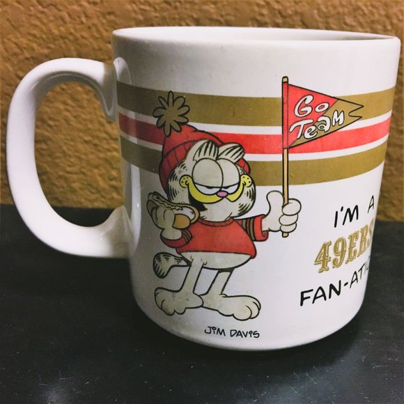 VIntage 1978 Jim Davis Garfield 49ers Mug - Picture 2 of 6